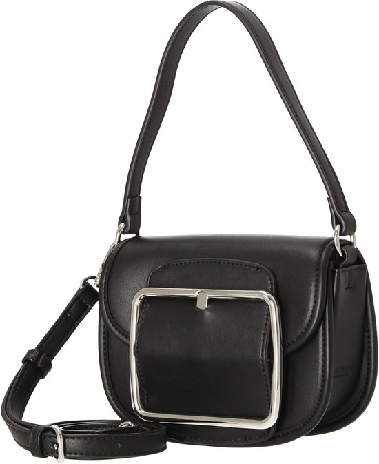 SEIDENFELT MANUFAKTUR Schoudertas Grurup Saddle Bag Black Zwart