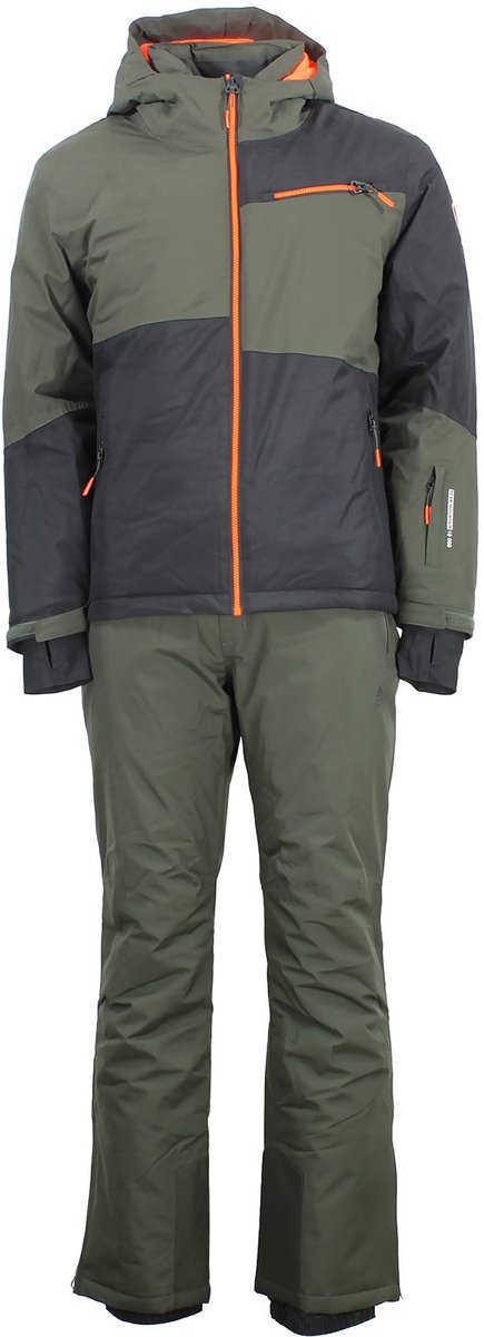 Ski jack en broek set Peak Mountain Cardio Groen