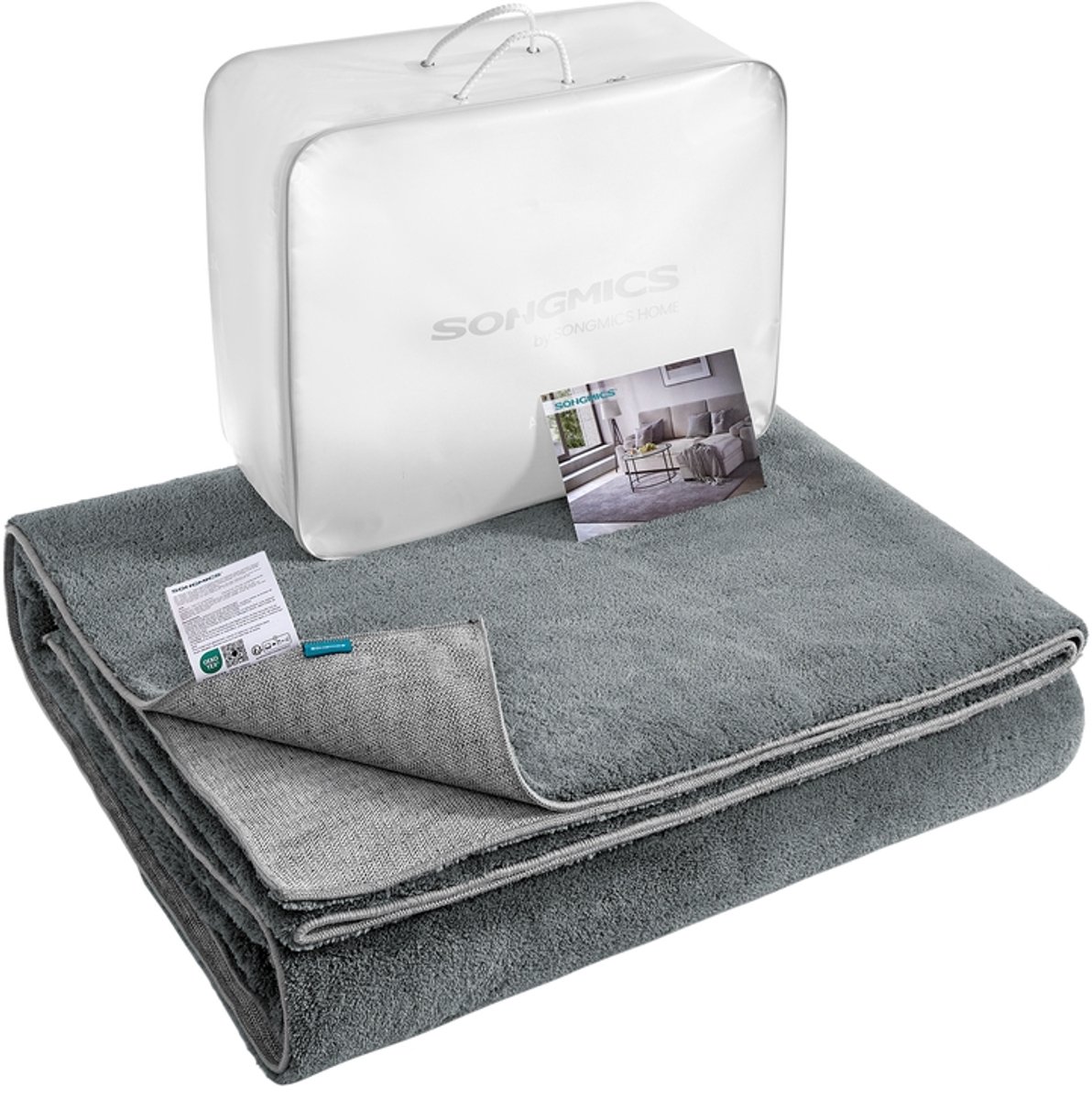 Vloerkleed – Antislip – 200 x 290 cm – Duifgrijs