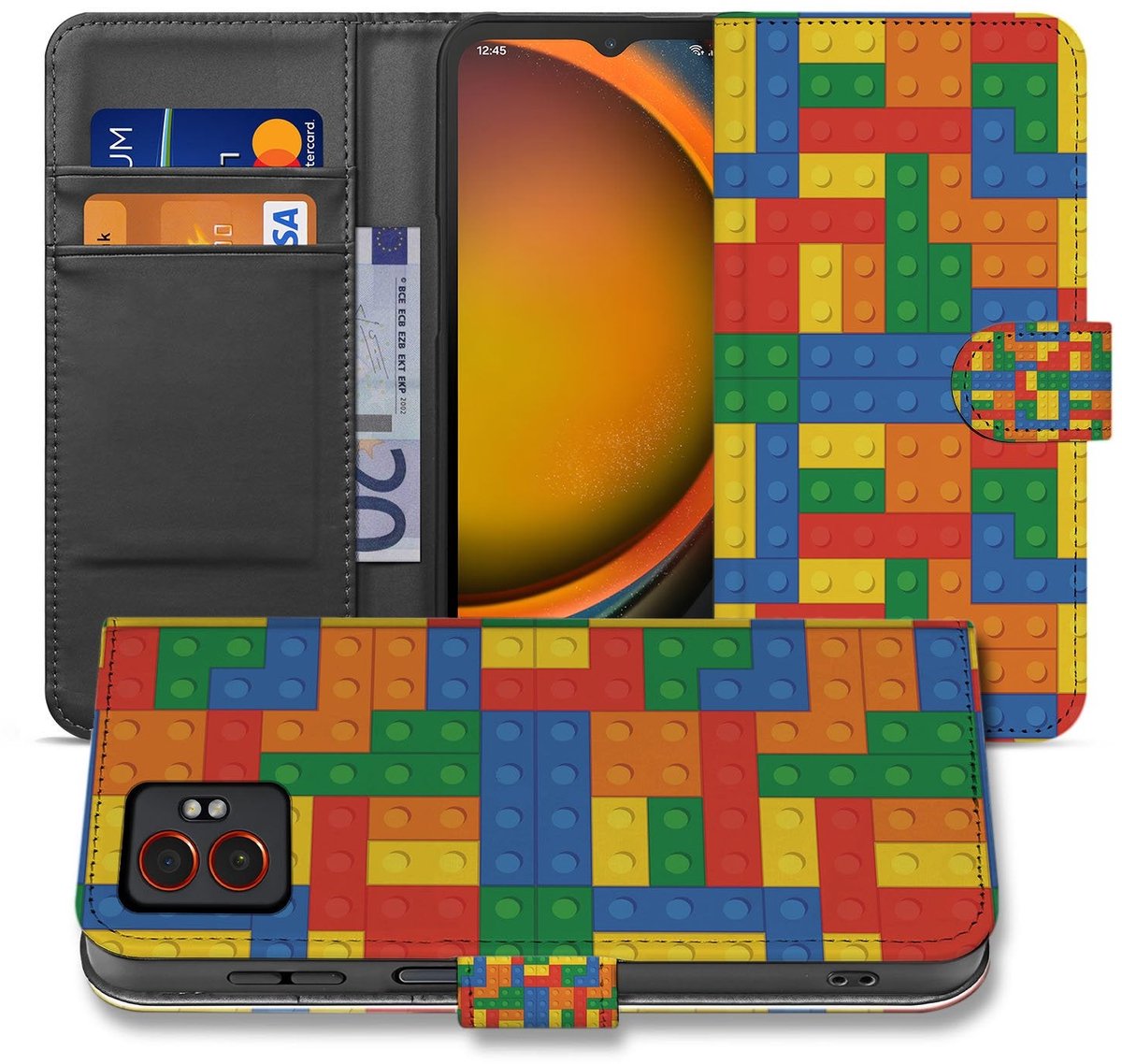 Samsung Galaxy Xcover 7 Pro Book Case Blokken Design