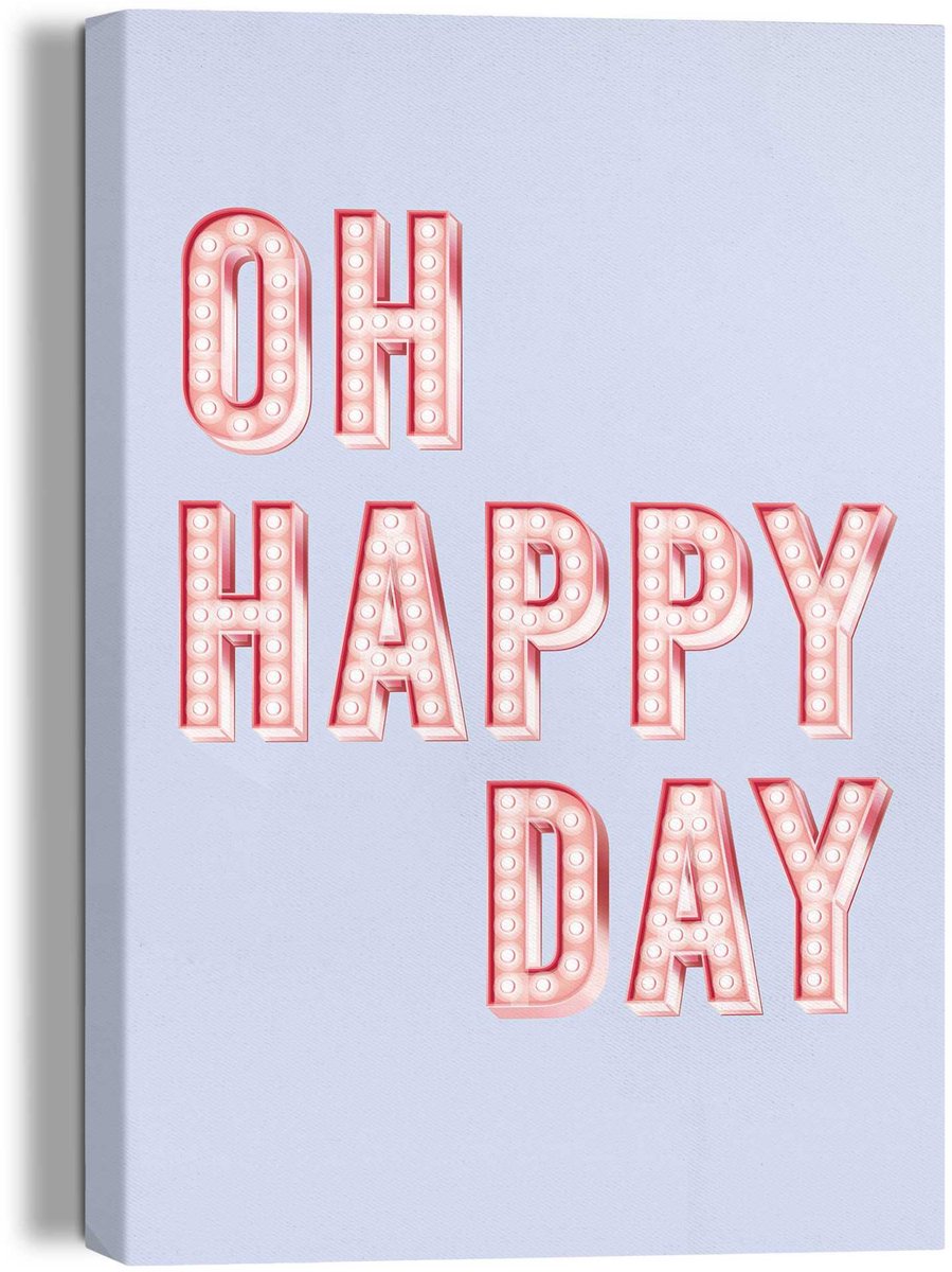 Reinders Schilderij Happy Day - 30 x 20 - Canvas - REINDERS roze