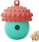 Speelgoed voor huisdieren - Voerdispenserbal - Siliconen - Educatief speelgoed - Slowfood-voeder - Huisdierbenodigdheden - Geschikt voor kleine tot middelgrote honden - Rood - 10*10*13 cm