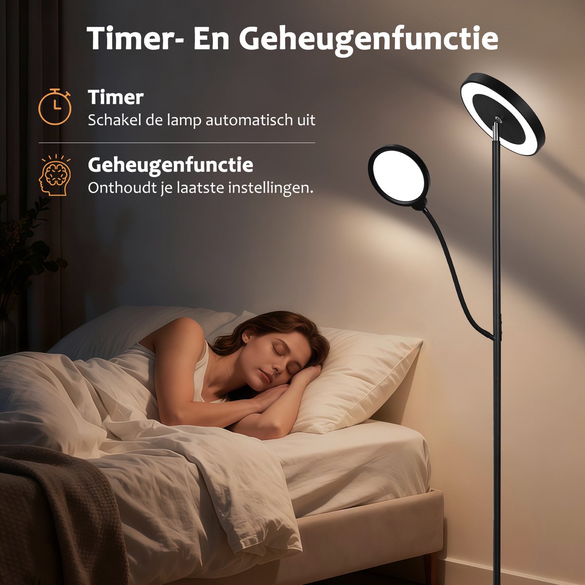 Lopoleis LED Vloerlamp Woonkamer, slaapkamer, bureaulamp - 3000-6000K thumbnail 6
