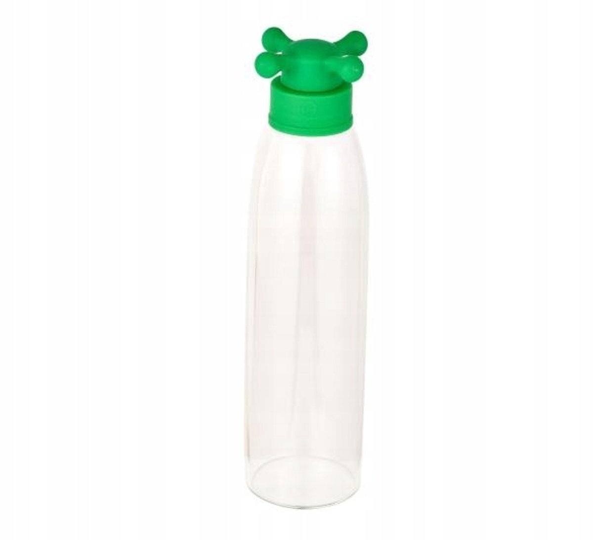 Merkloze Glazen Waterfles 500ml met Groene Dop - Stijlvol & Duurzaam