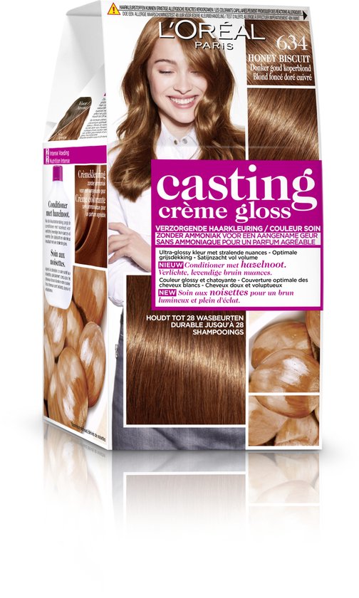 L’Oréal Paris Casting Crème Gloss 634 honey biscuit Marron miel