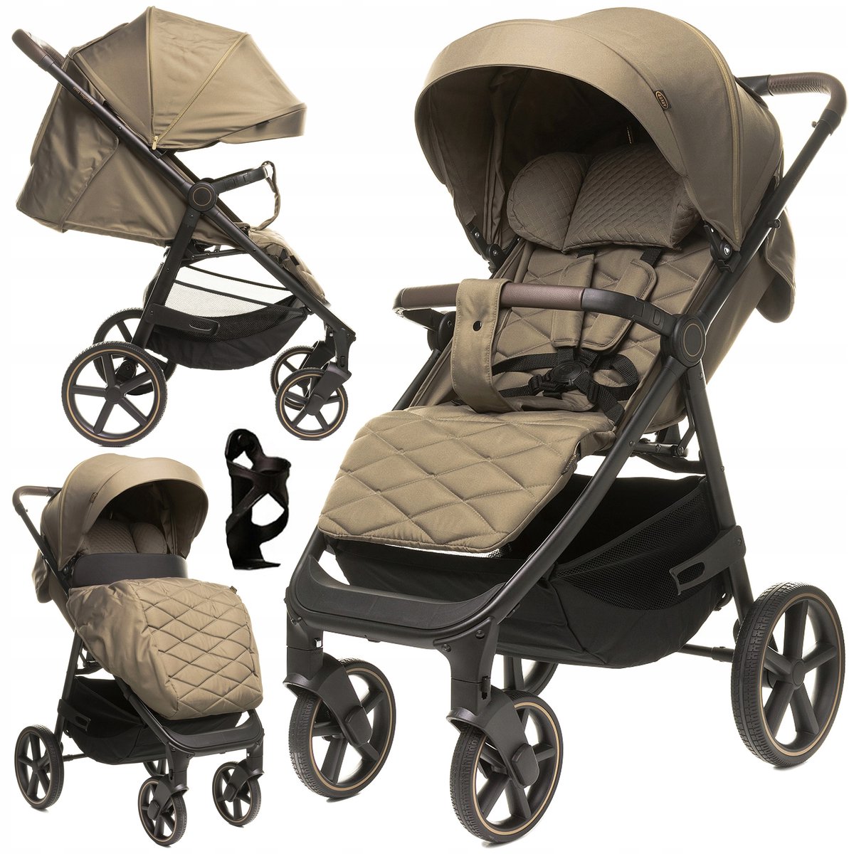 4Baby Stinger Pro Kinderwagen: Lichtgewicht, 4x Vering, Grote Wielen, 0-22kg