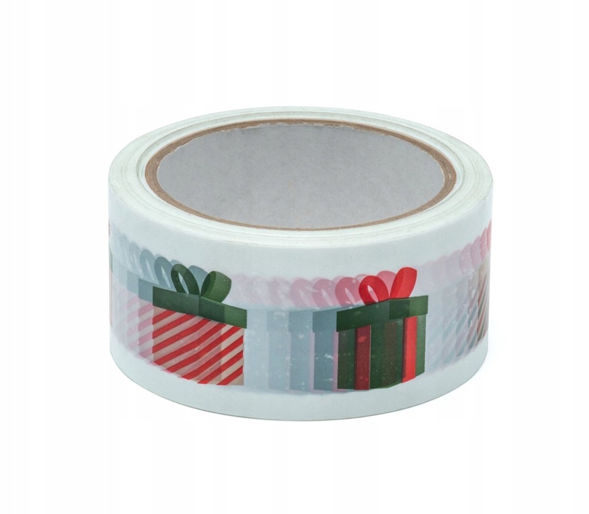 Kerst Inpak Tape Wit - 50mm x 66m - Cadeau Print