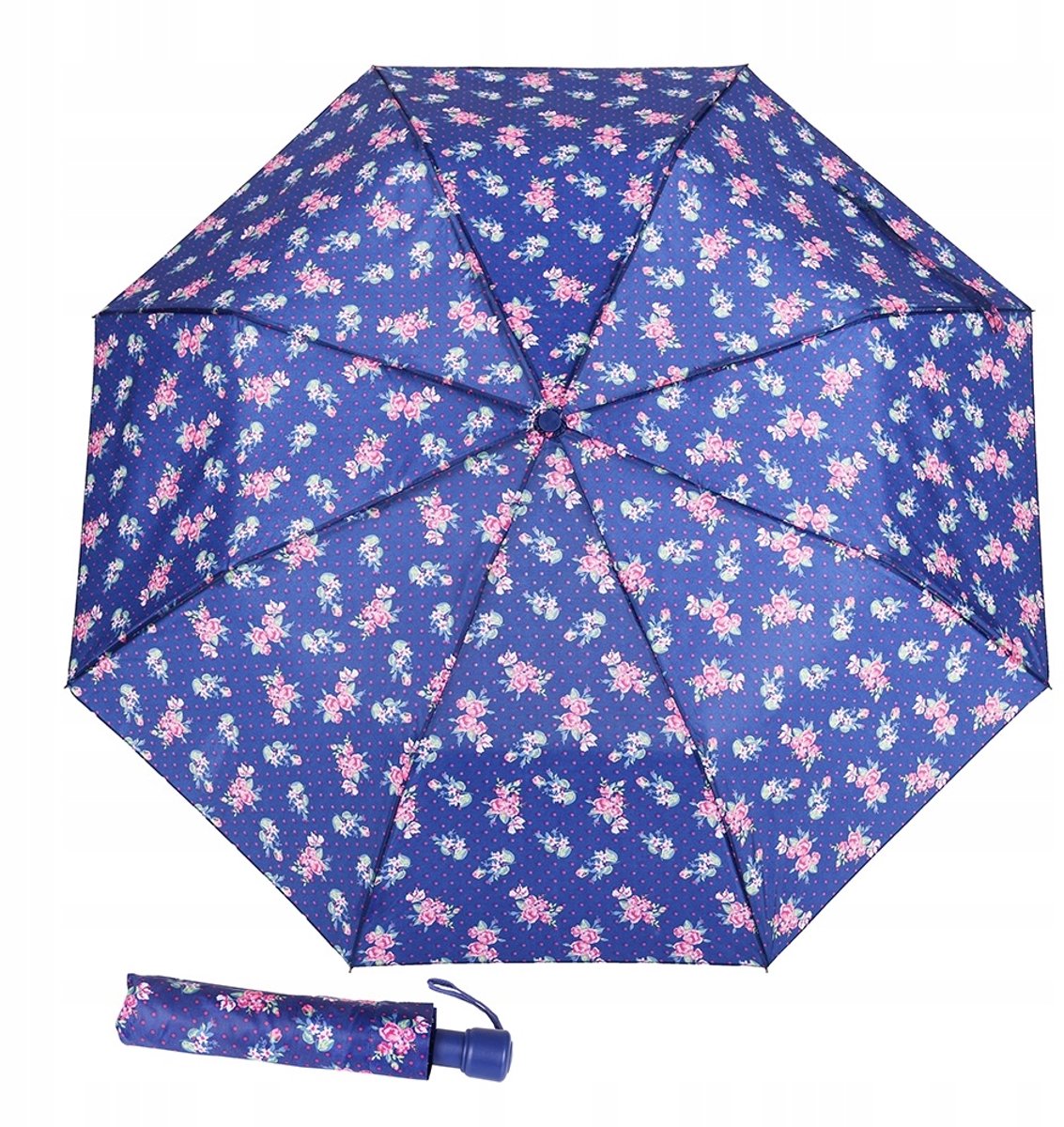 Perletti Paraplu Dames Opvouwbaar Bloemenprint - Compact & Lichtgewicht