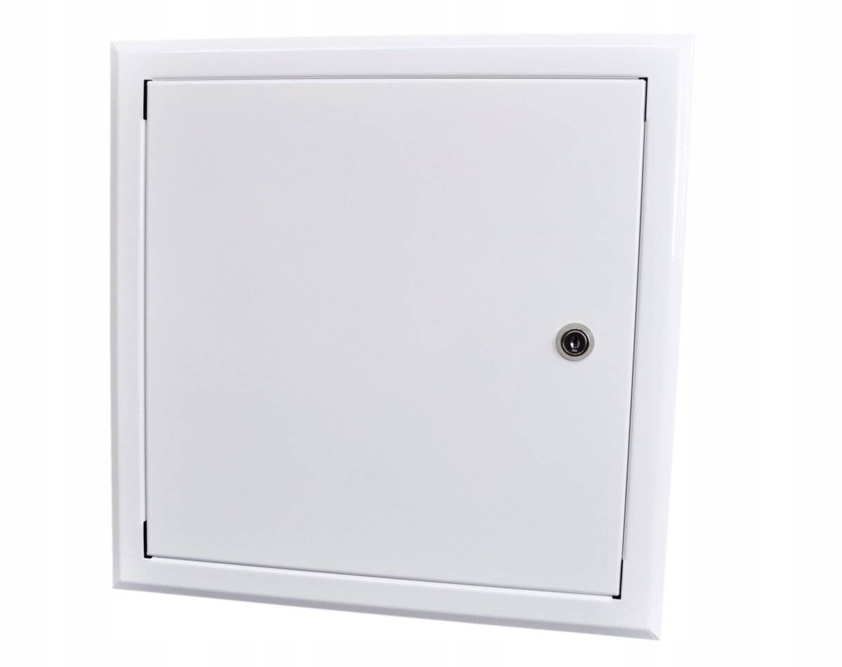 Voordeur Metaal Wit 20x20cm - Met Sleutel