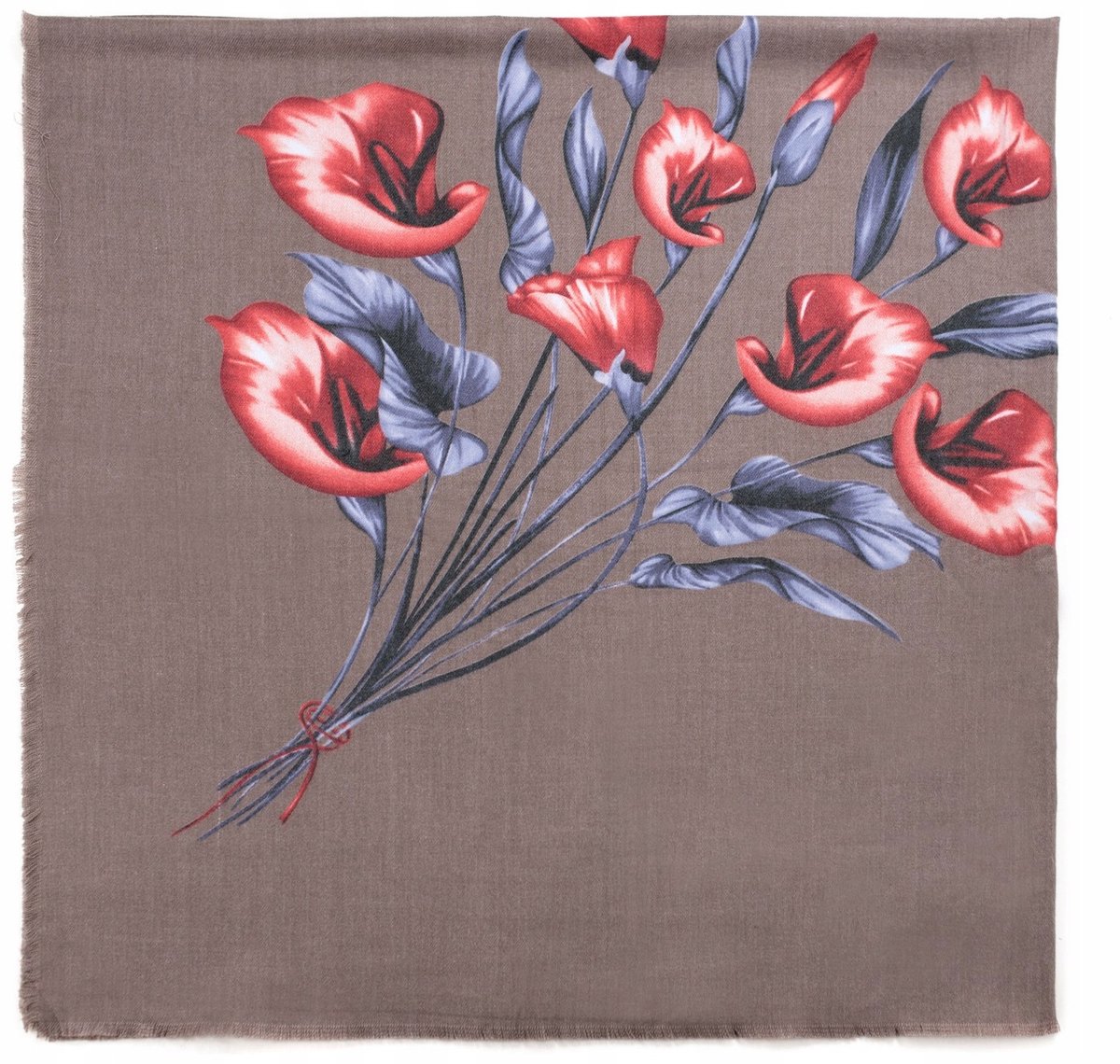 Zachte Flora Sjaal - Beige | Bloemenprint Dames Sjaal