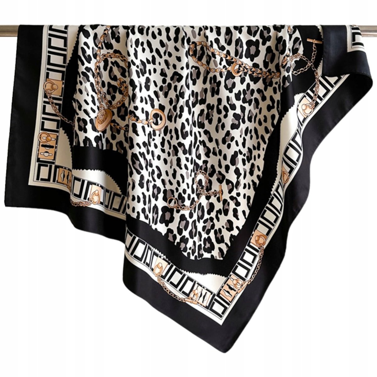 Apaszka 90x90 Panterka & Kettingen - Luxe & Stijlvol