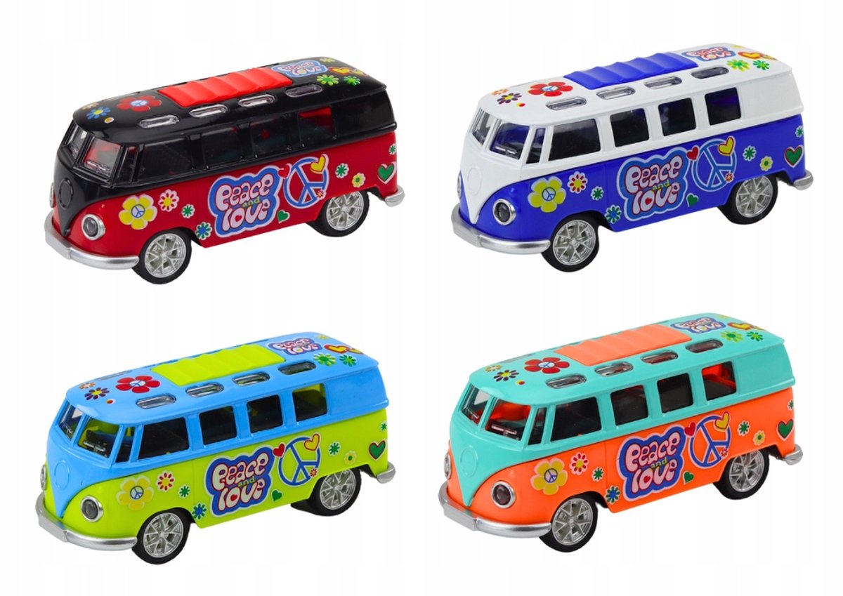 Camper Bus 1:32 - Licht, Geluid, Deuren Open, Frictie Aandrijving