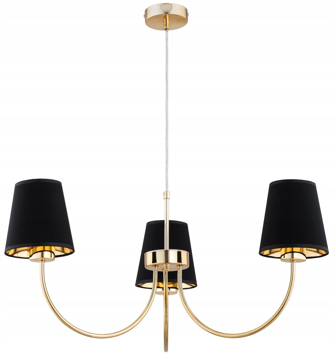 Moderne gouden plafondlamp met stoffen kap - Keuze uit 4 kleuren
