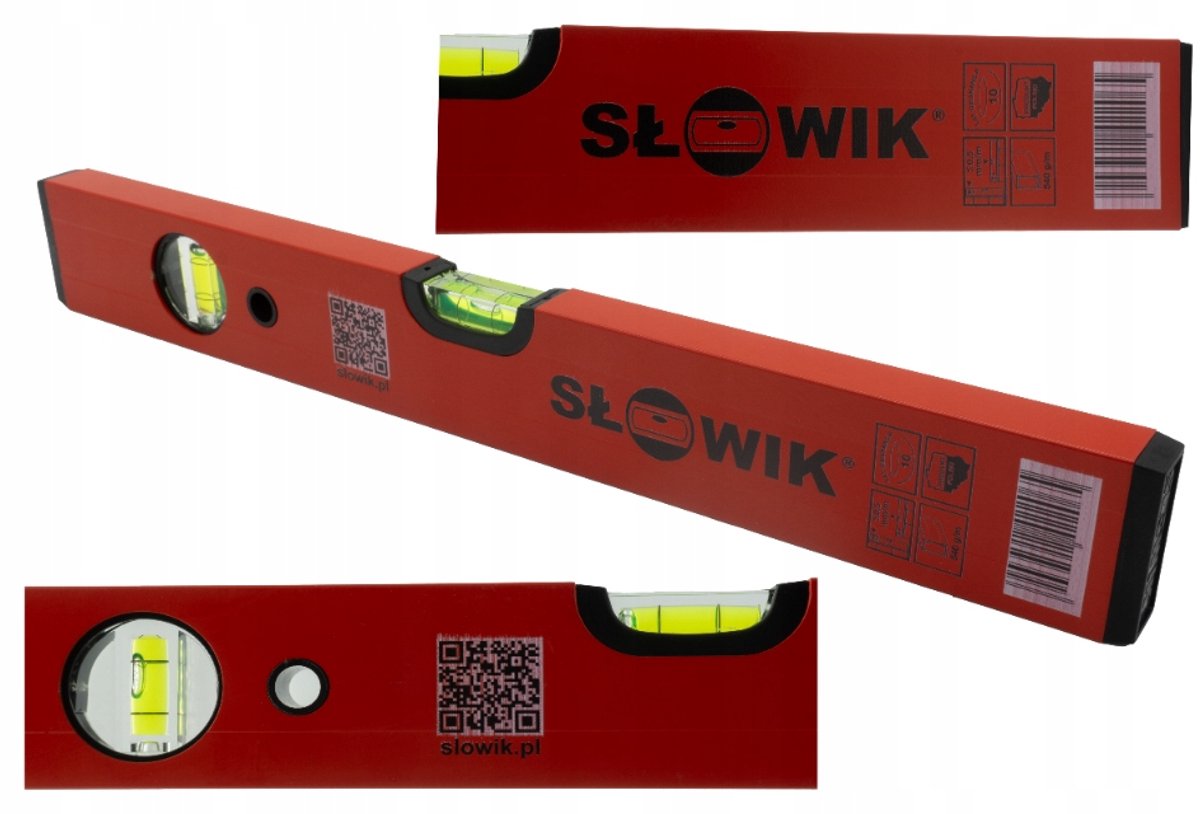 Słowik Waterpas Economisch P04 Rood 60cm - 2 Libellen