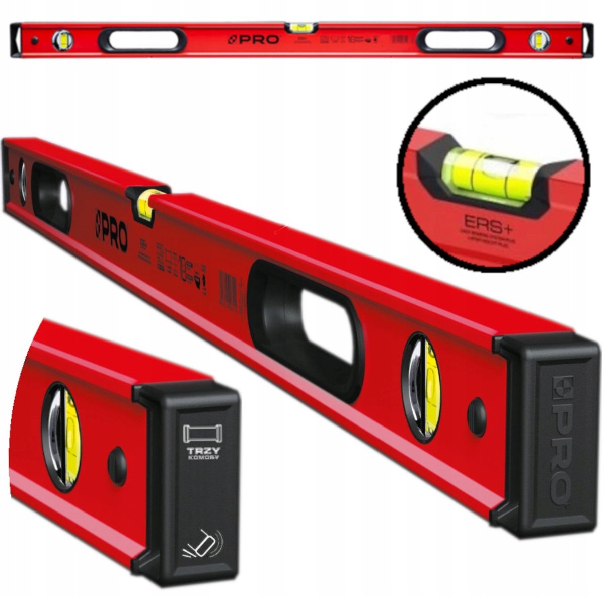 PRO900 Waterpas Heavy Duty Rood met Handvatten 150cm