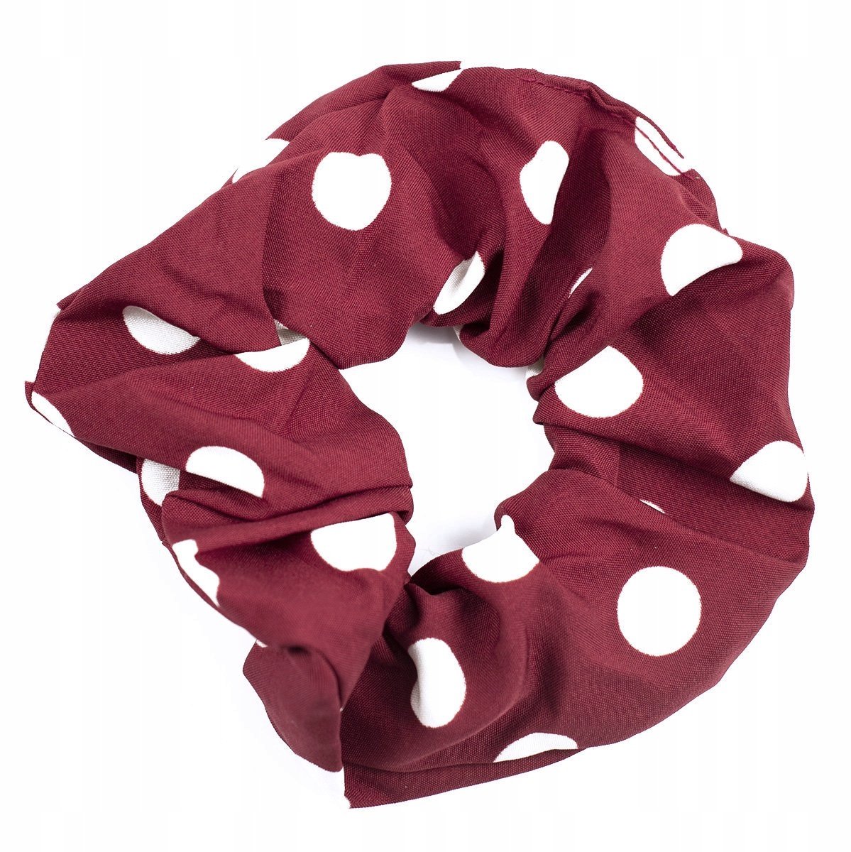 Rode Scrunchie Haarband met Stippen - Stijlvolle Haaraccessoire