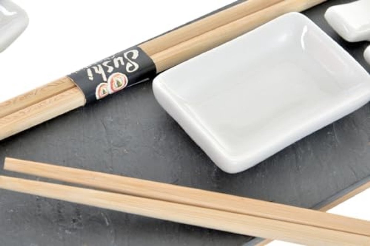 Bamboe Sushi Set voor 2 Personen - 9-delige Japanse Serveerset