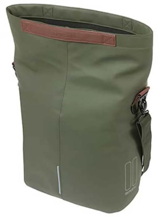 Basil City fietsshopper - Enkele Fietstas - 16 liter - moss green van Basil — afbeelding 4