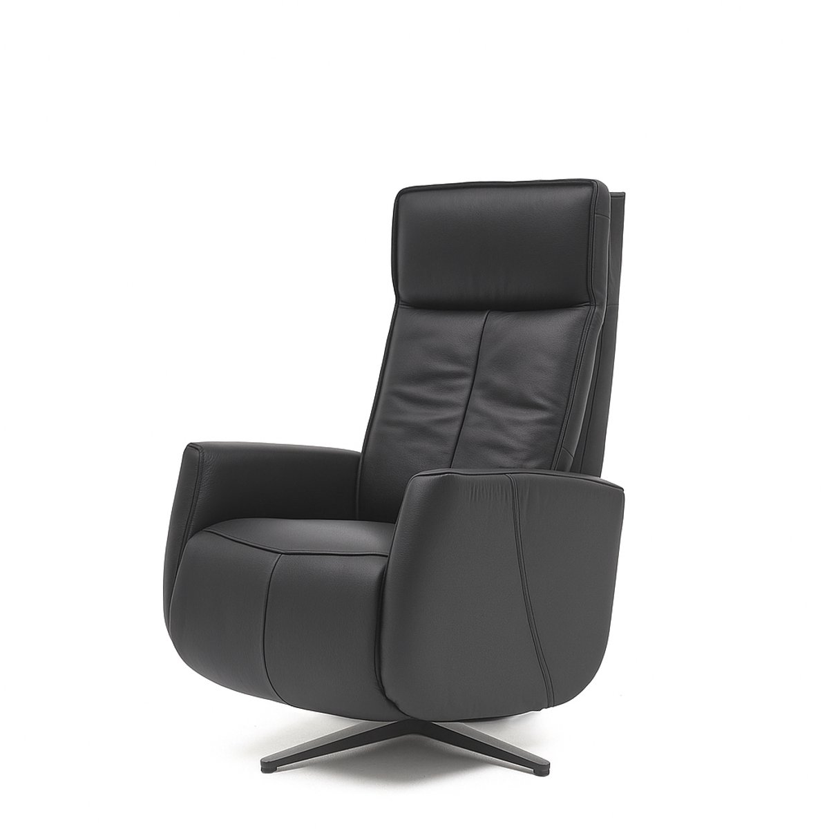 Swiss-Relax - Sta op stoel - Sereno - Zwart - Leer - gebruiksklaar afgeleverd - leder - draaibaar - elektrisch - relaxfauteuil – foto 7