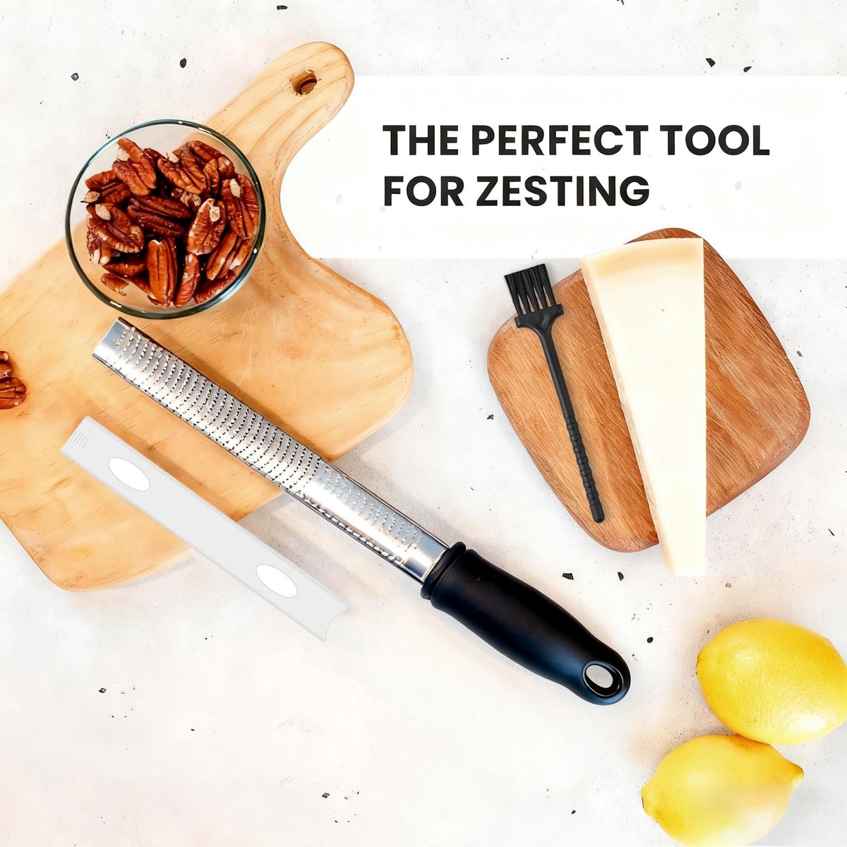 Unyqoos® Roestvrijstalen multifunctionele rasp met ergonomische handgreep en veiligheid
