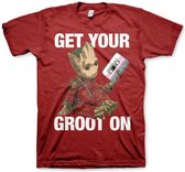 GUARDIANS OF THE GALAXY - T-Shirt Get Your Groot On - Tango Red (L)