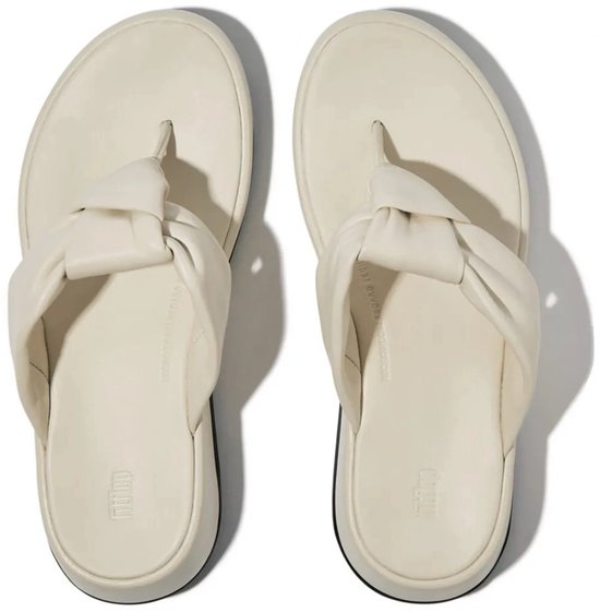 FitFlop F- Mode à plateforme en cuir souple Mode Knot BEIGE - Taille 38