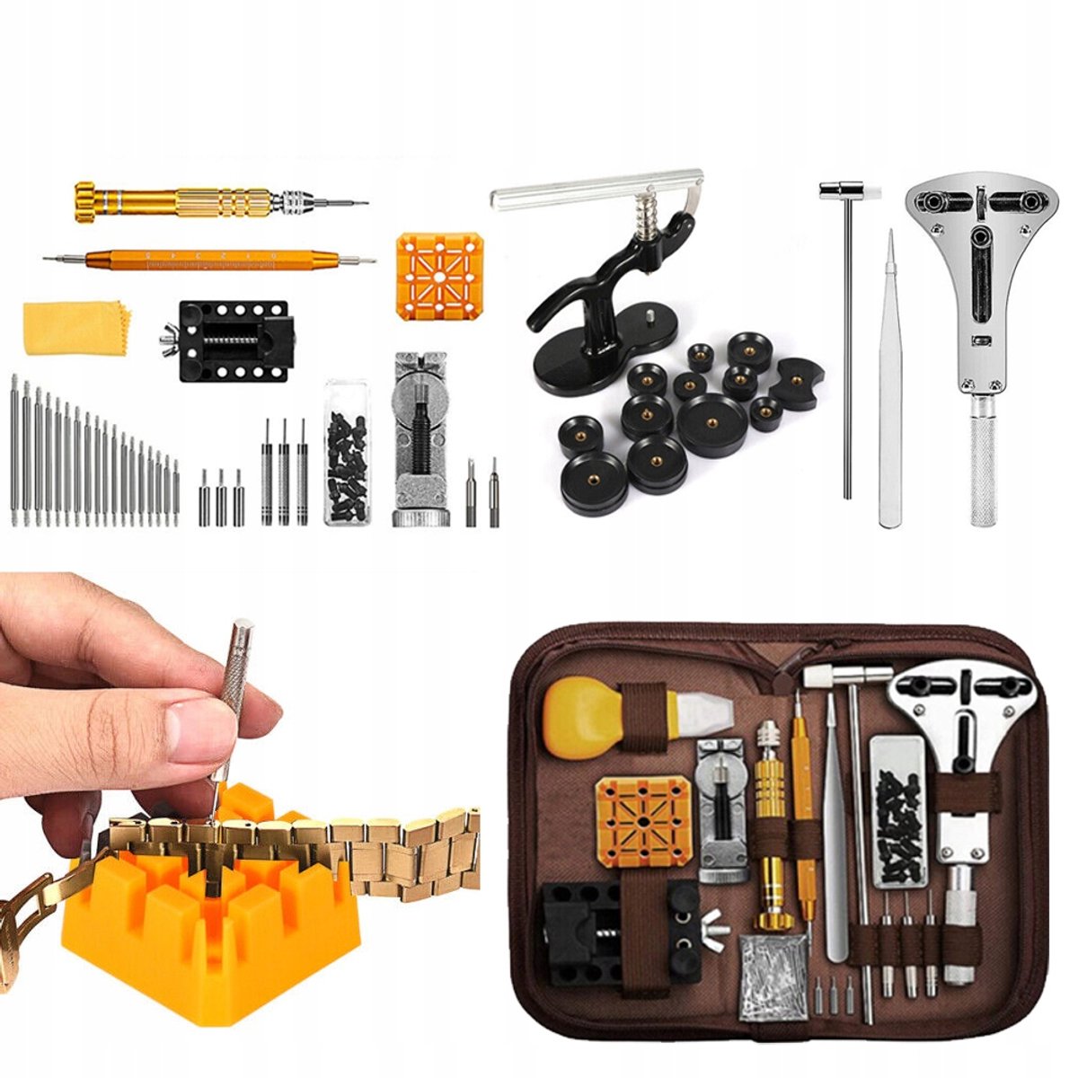 Horloge Gereedschap Set - 162 Delige Professionele Set - Voor Horloge Reparatie en Onderhoud - Inclusief Opbergtas en Accessoires