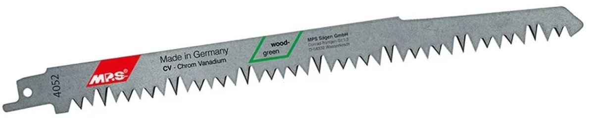 MPS reciprozaagblad CrV hout en plaat grof Profi Wood Line lengte 240mm TPI 5 - blister van 5 stuks (4052-5)