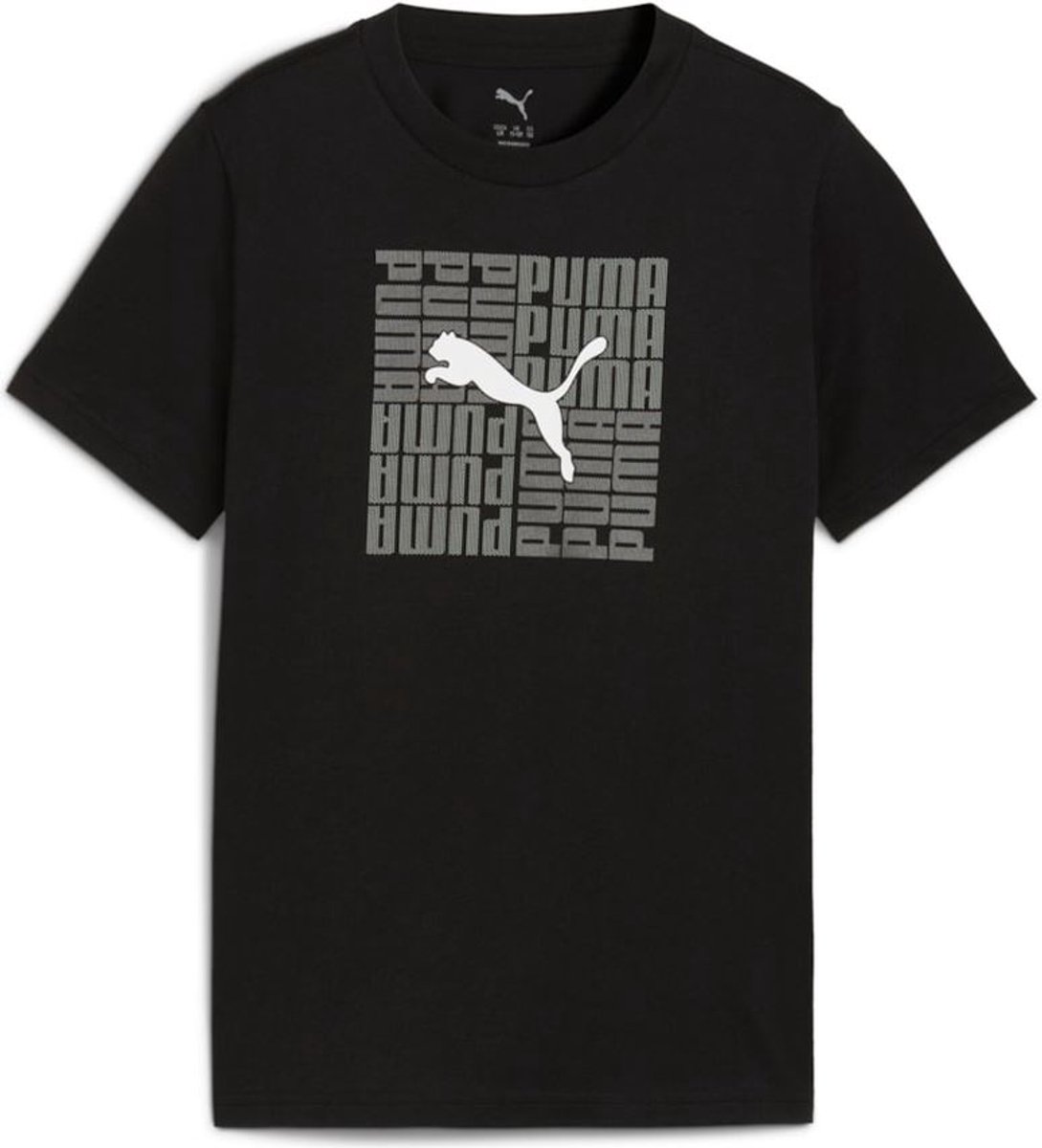 Kinder T-shirt Puma Graphic Box Tee B Zwart
