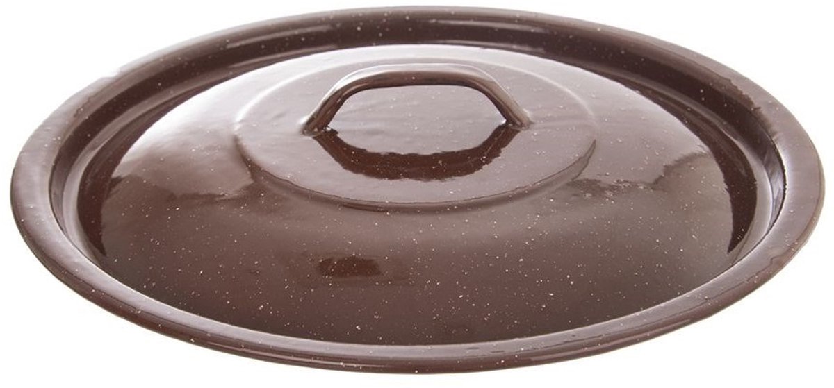 Orion - Serie - Emaille Deksel - 30 cm - Bruin