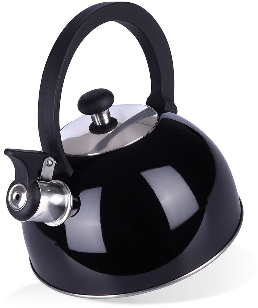 Orion Serie - RVS Waterkoker met Fluit - Zwart - 1,5 l