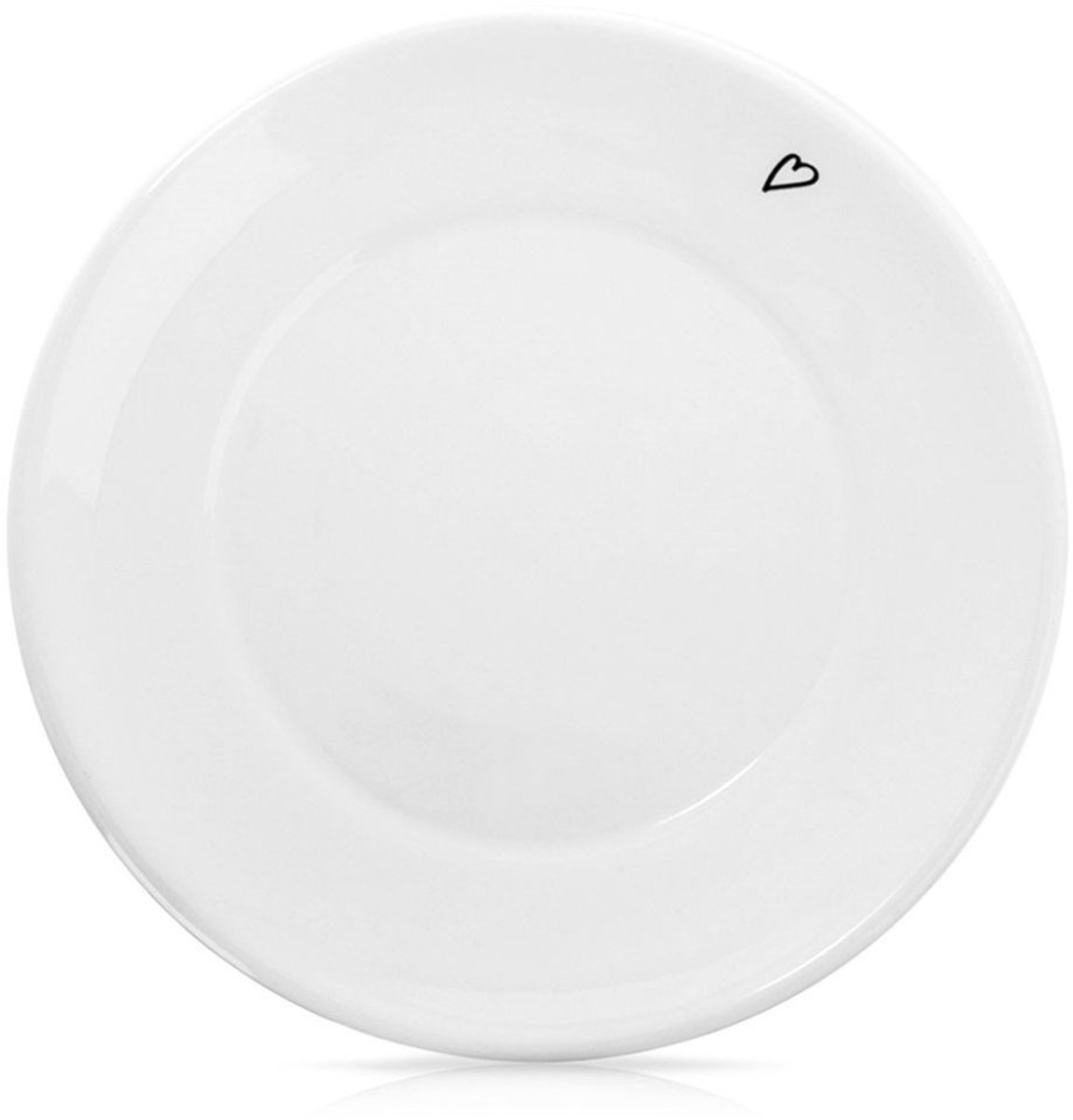Orion Serduszka Serie - Kleine Keramische Schotel - Hartdecor - Wit - 12 cm