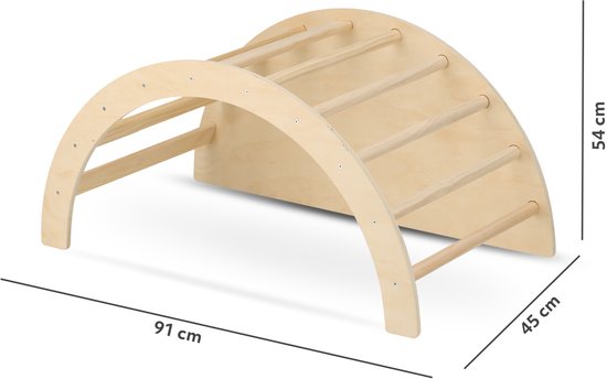 Deryan Houten Klimboog - Inclusief Kussen - Montessori - Tekentafel van Merkloos — afbeelding 4