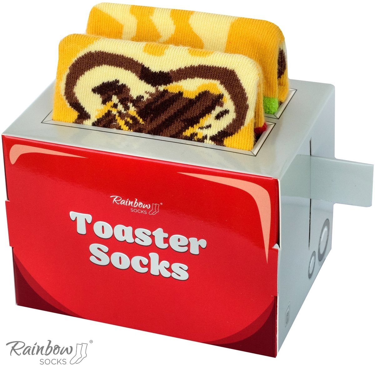 Rainbow Socks - Toster Sokken - EU 36-40 - Zoet en Hartig Design