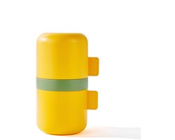 Draagbare Handmatige Koffiemolen – Instelbare Maling – Geel – Voor Kamperen/Outdoor