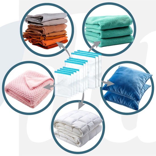 Vilde - Compressiezak Set - 10 Stuks - Verschillende Maten - Herbruikbaar - Transparant van Vilde — afbeelding 4