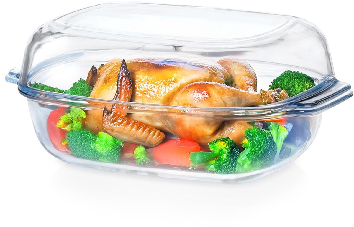Vilde - Ovenschaal - 3,1 + 2,6 l - Borosilicaatglas - Rechthoekig