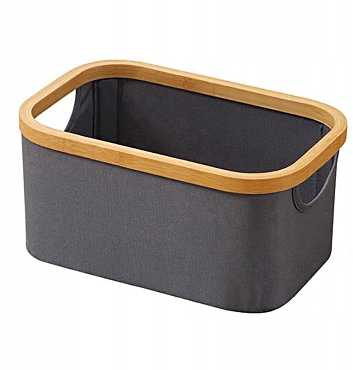 Opvouwbare Opbergmand 8L Bamboe & Oxfordstof - Grijs