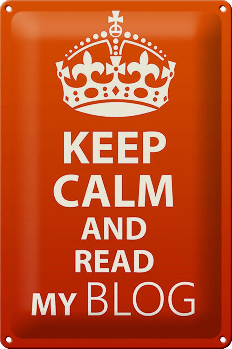 Blechschild Spruch 20x30cm Keep Calm and read my block