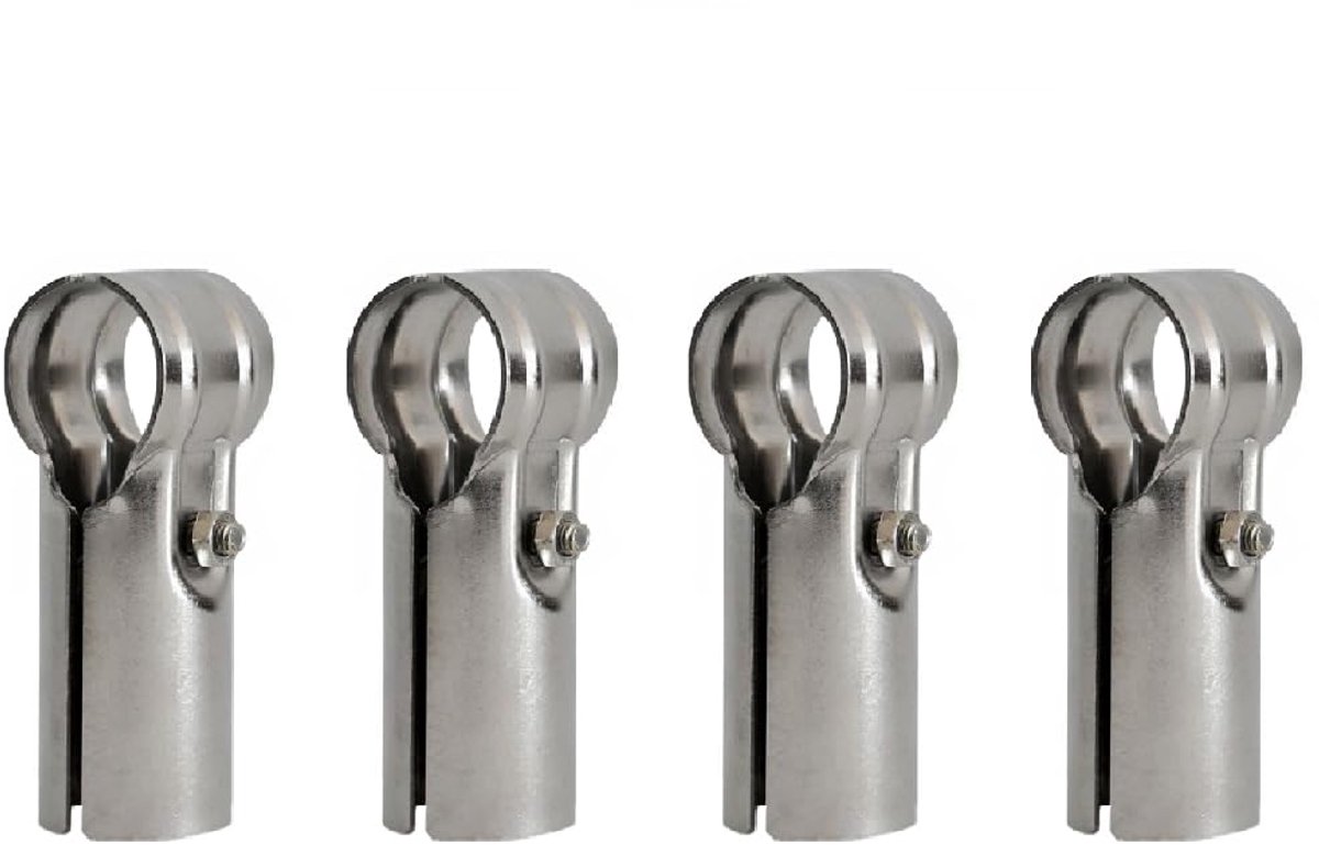 stuks eindrailklemmen, 1-3/8 inch roestvrijstalen T-buisklemconnector, kettingschakelhekklemmen met bouten en moeren voor thuis, magazijnen en winkels