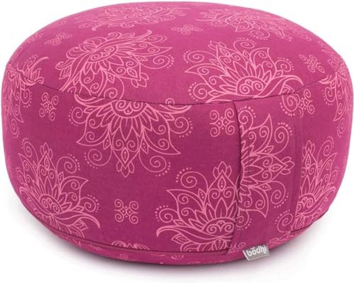 Meditatiekussen Rondo Ø 33 cm | Yogakussen met afneembare en wasbare hoes | Vloerkussen met kapok vulling