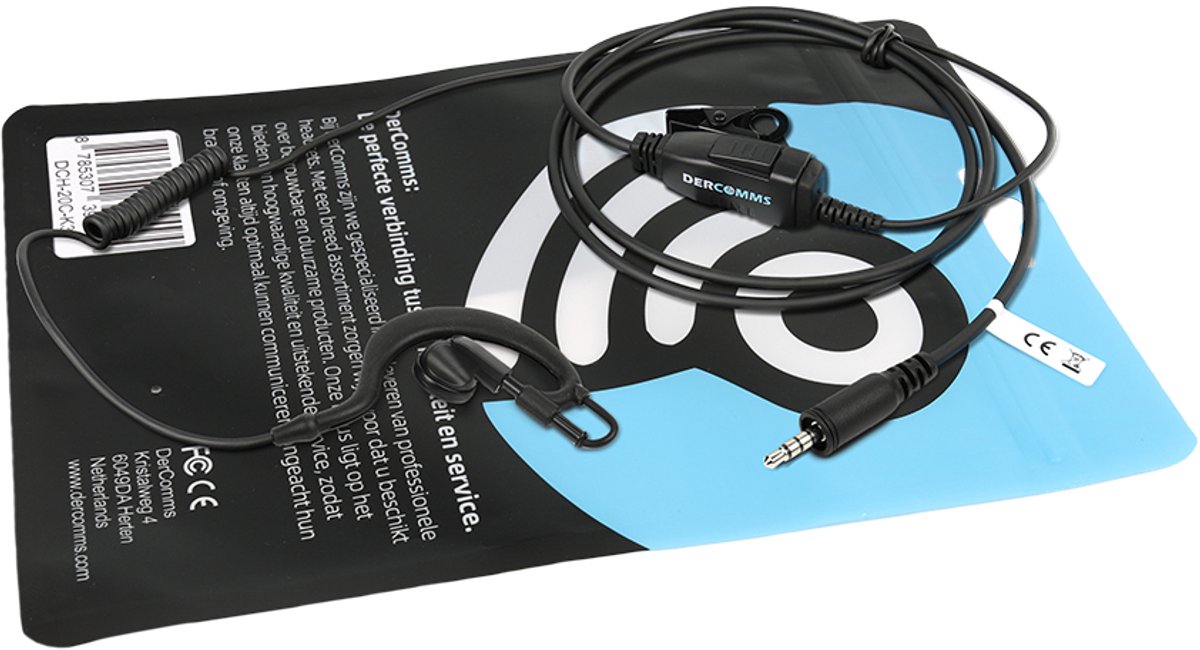 DerComms® Security oortje voor Kenwood portofoon PKT23