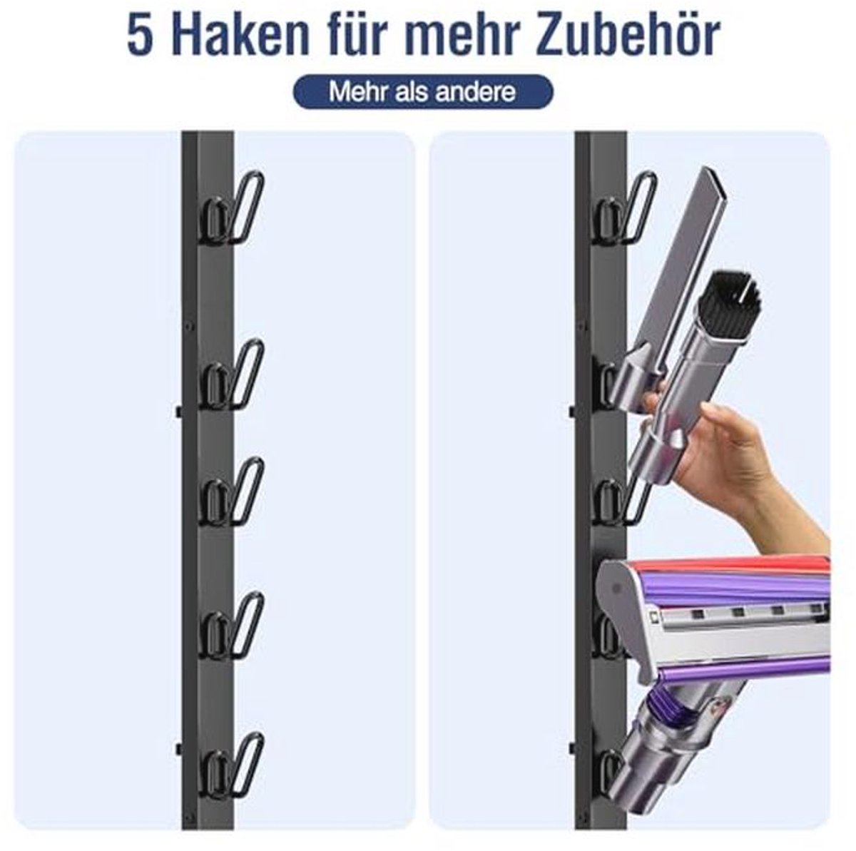 Vrijstaande Stofzuigerstandaard Ruimtebesparend voor V-serie - afbeelding 3