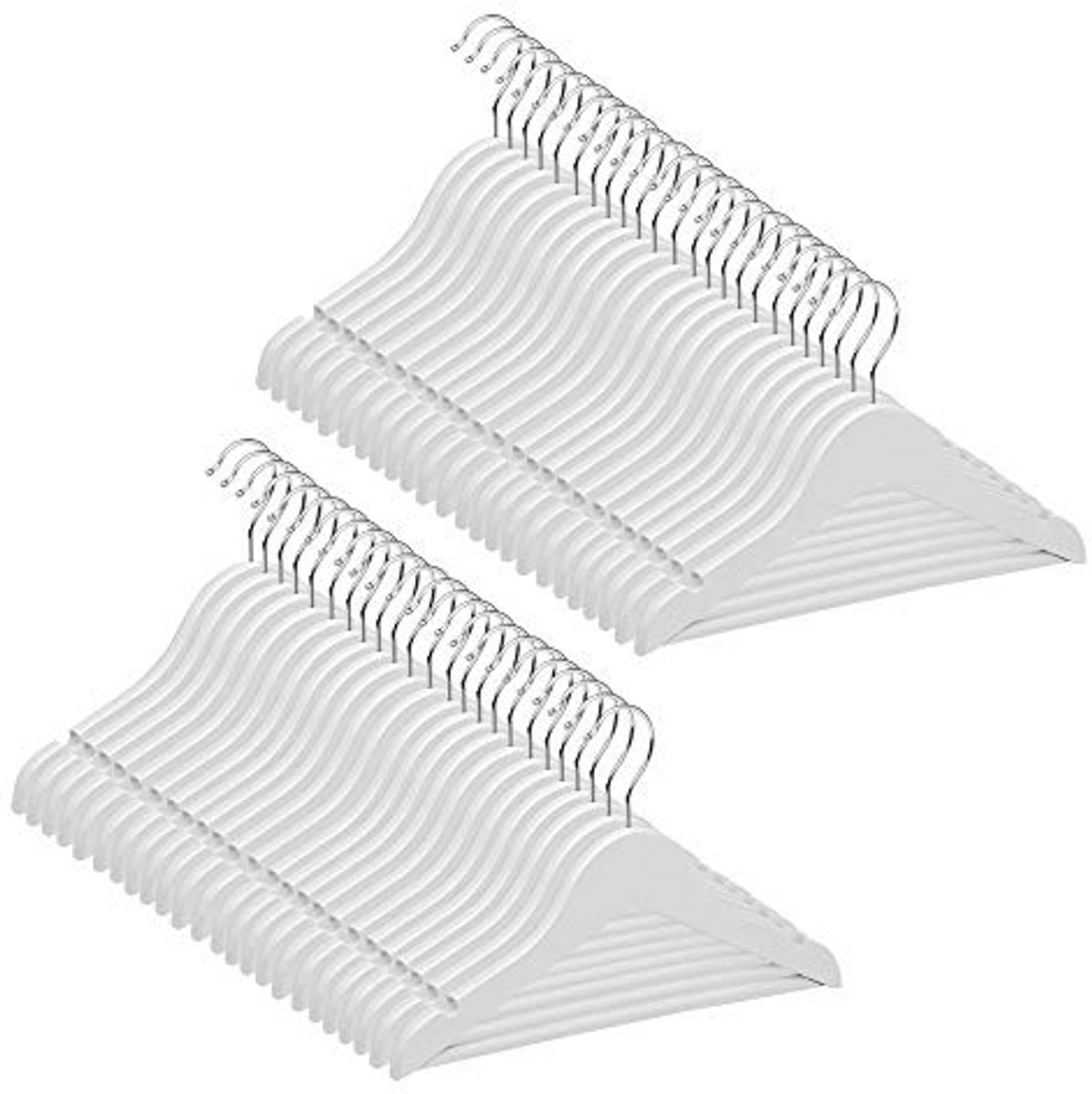 Kinderkleerhangers Hout met 360° Draaibare Haak - 30 cm, Antislip, 12 en 21 Stuks