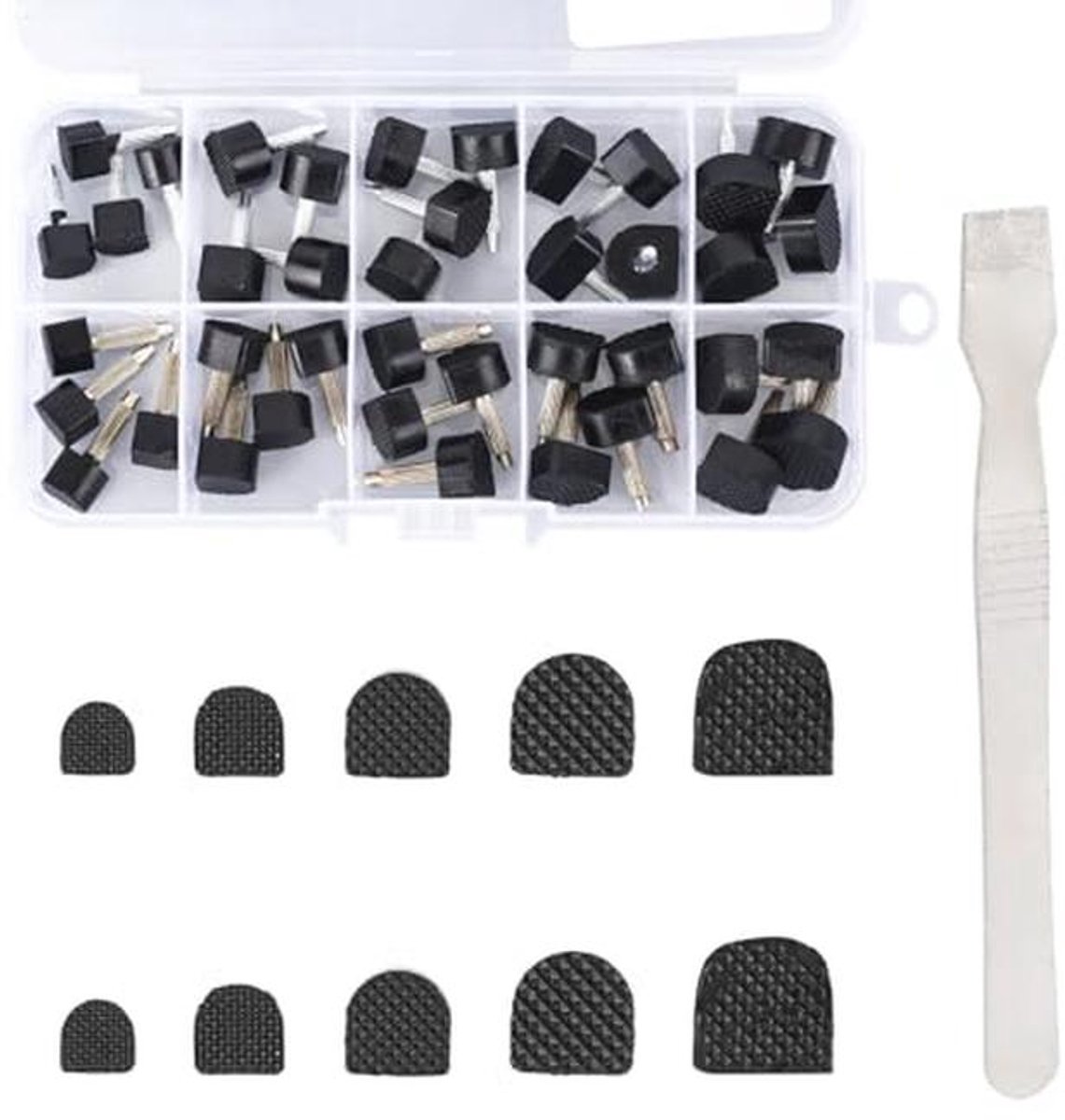 Reparatiedoppen voor Hoge Hakken - Antislip Schoenhakreparatieset met Diverse Maten
