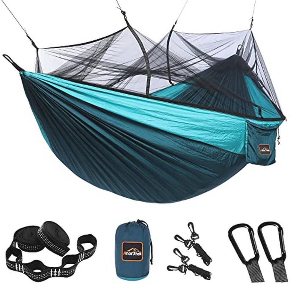 Lichtgewicht Camping Hangmat met Muggennet - Dubbel en Enkel voor Backpacking, Reizen en Wandelen