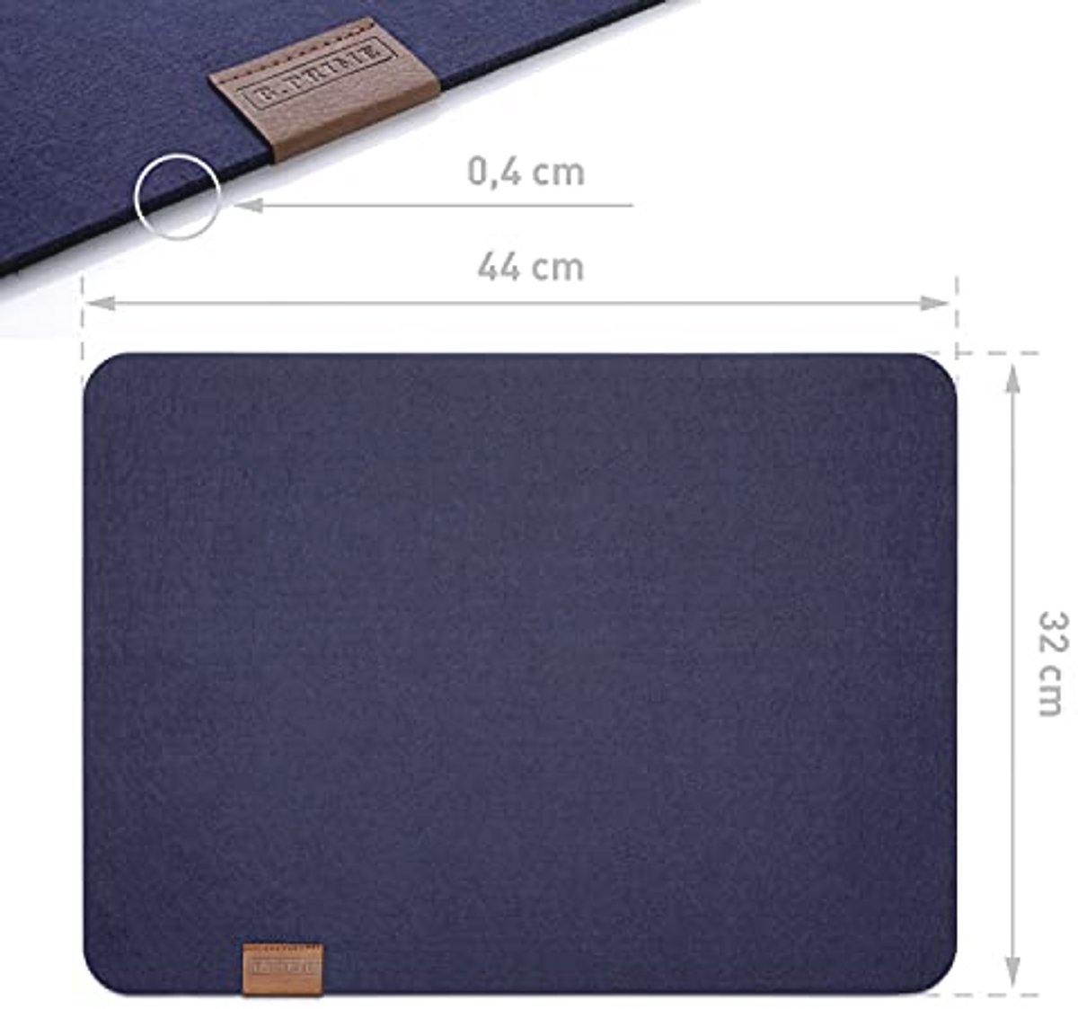 Hoogwaardige tafelset van vilt - Set van 6 afwasbare onderzetters en placemats