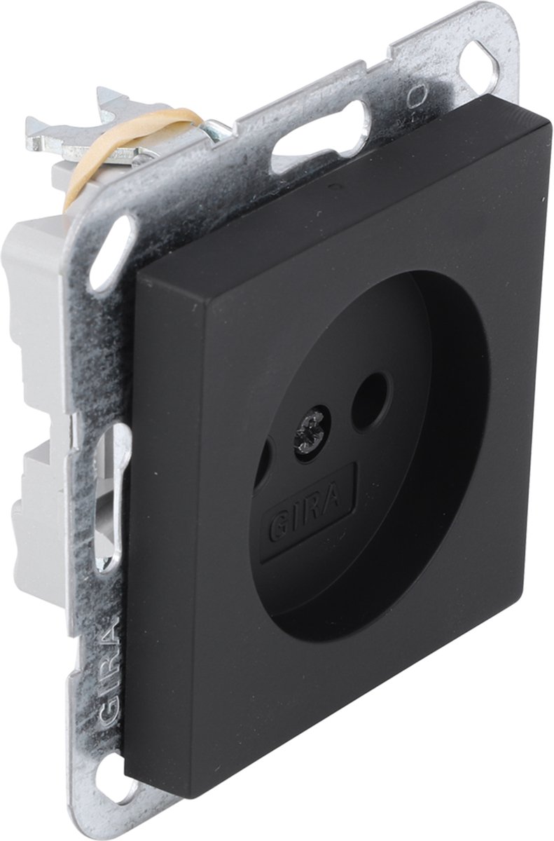 Gira E2 contactdoos - inbouw - 1-voudig - zwart