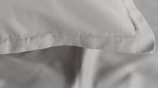 Ambiante Satin Uni dekbedovertrek - Lits-Jumeaux - 240 x 200/220 cm - Grijs van Ambiante — afbeelding 5