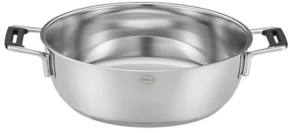 Stainless Steel Serving Pan Ø 28 cm - Insulated Handle - Elegant and Practical Design